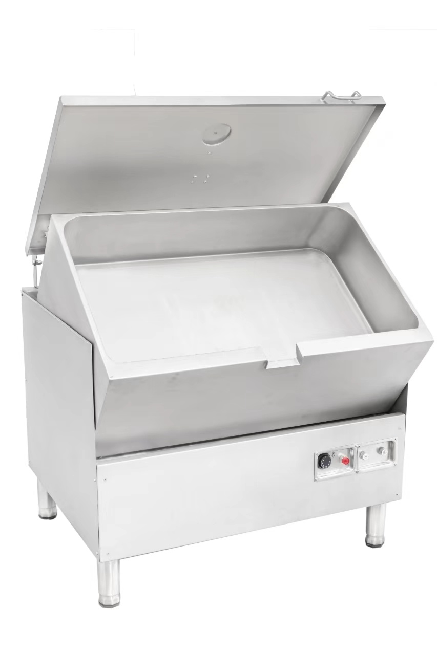 Sartén plana basculante con empujador eléctrico (doble capa) DNH-8