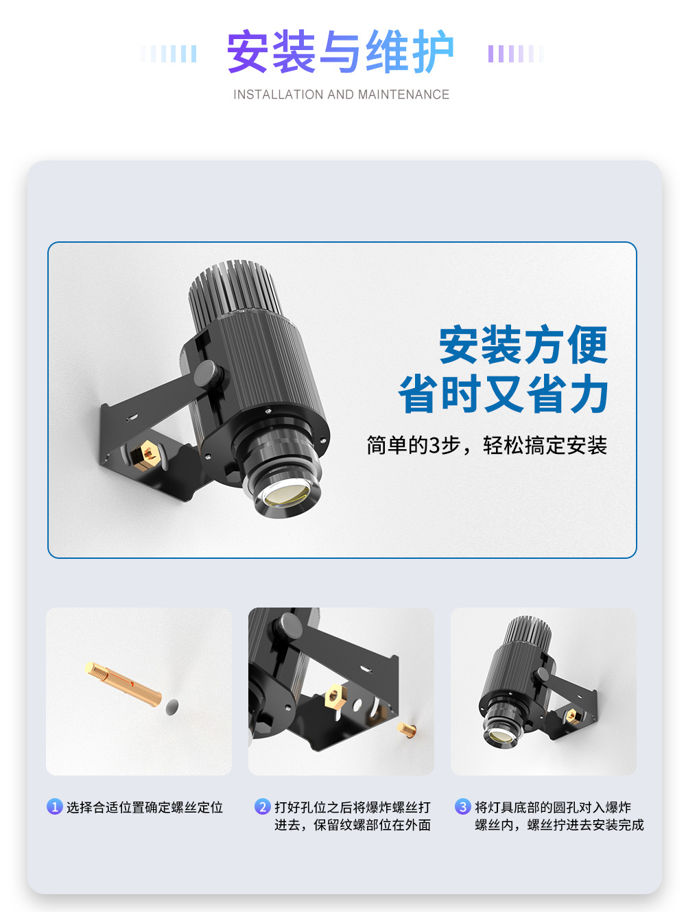 1:1投影灯