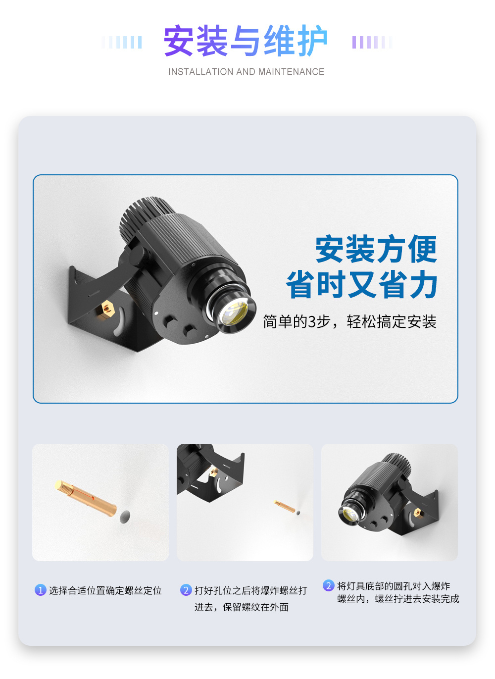 多图轮播投影灯