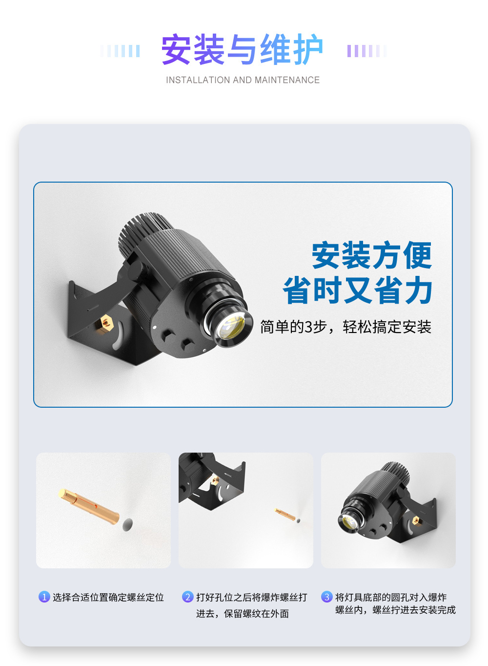 水纹投影灯
