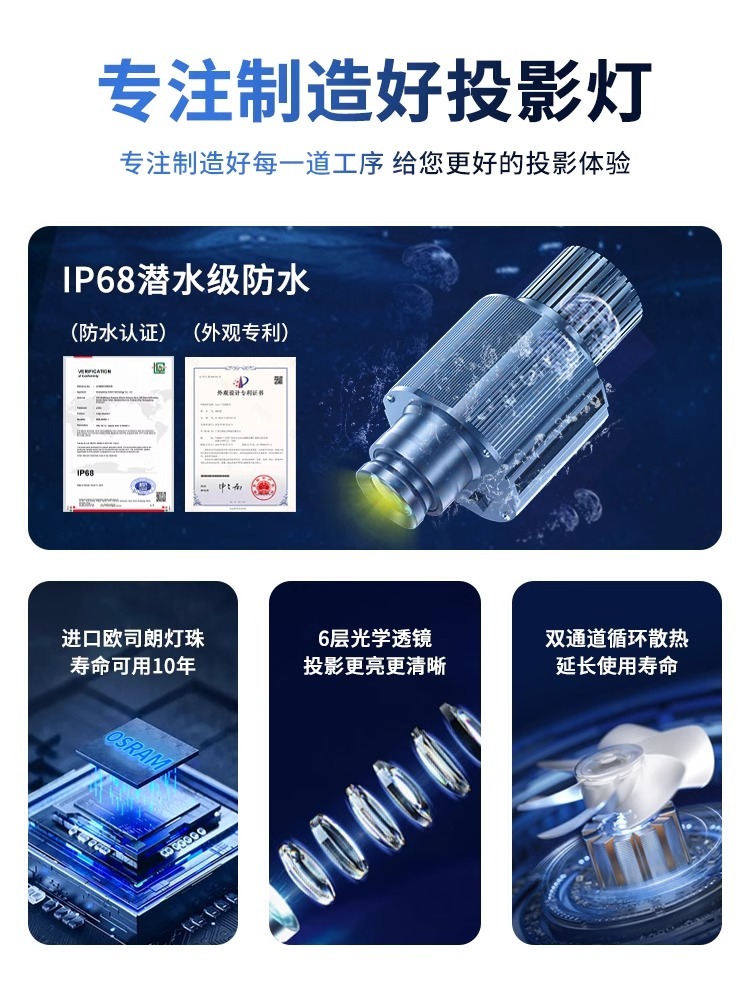 蓝天白云投影灯