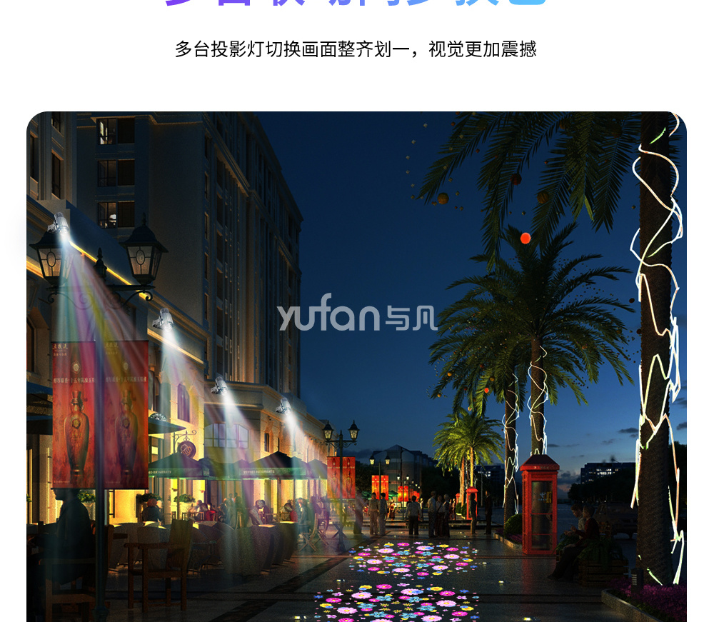 200/300W 多图动态轮播投影