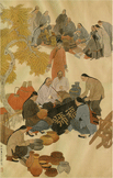 1740年，刘凤翔经多方寻觅得一牌匾，自此，刘记酱肉铺立号为“天福号”