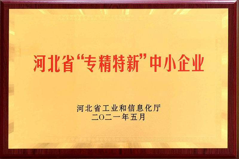 Hebei Province Specialized, Refined, Unique and New Small and Medium sized Enterprises 2021 Hebei Province Specialized, Refined, Unique and New Small and Medium sized Enterprises 2021