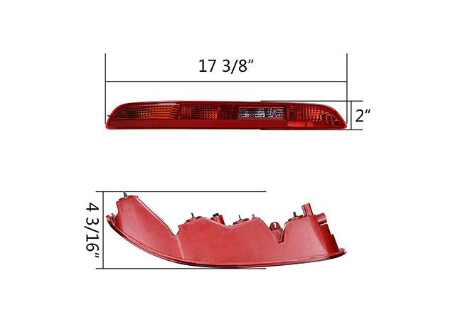  HAAP Rear Left & Right Lower Bumper Tail Light Reverse Stop Lamp Fit for Audi Q3 12-15 8U0945095 + 8U0945096