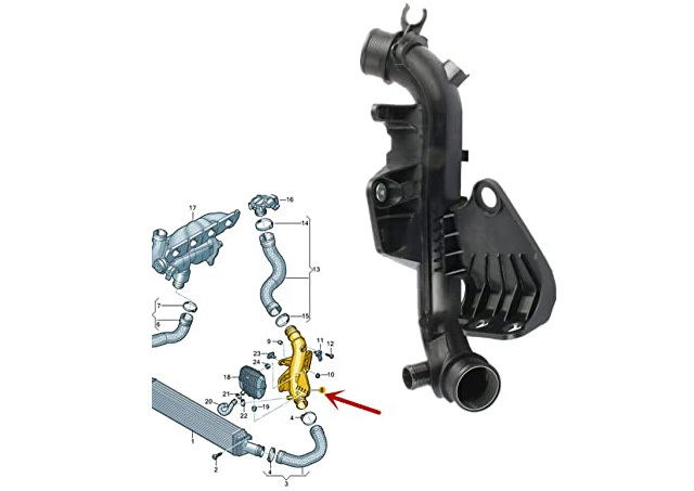 HAAP Turbo Air Pipe Intercooler Pressure Hose Fit for 09-16 Audi A4 B8 A5 Q5 EA888 8K0145673AJ