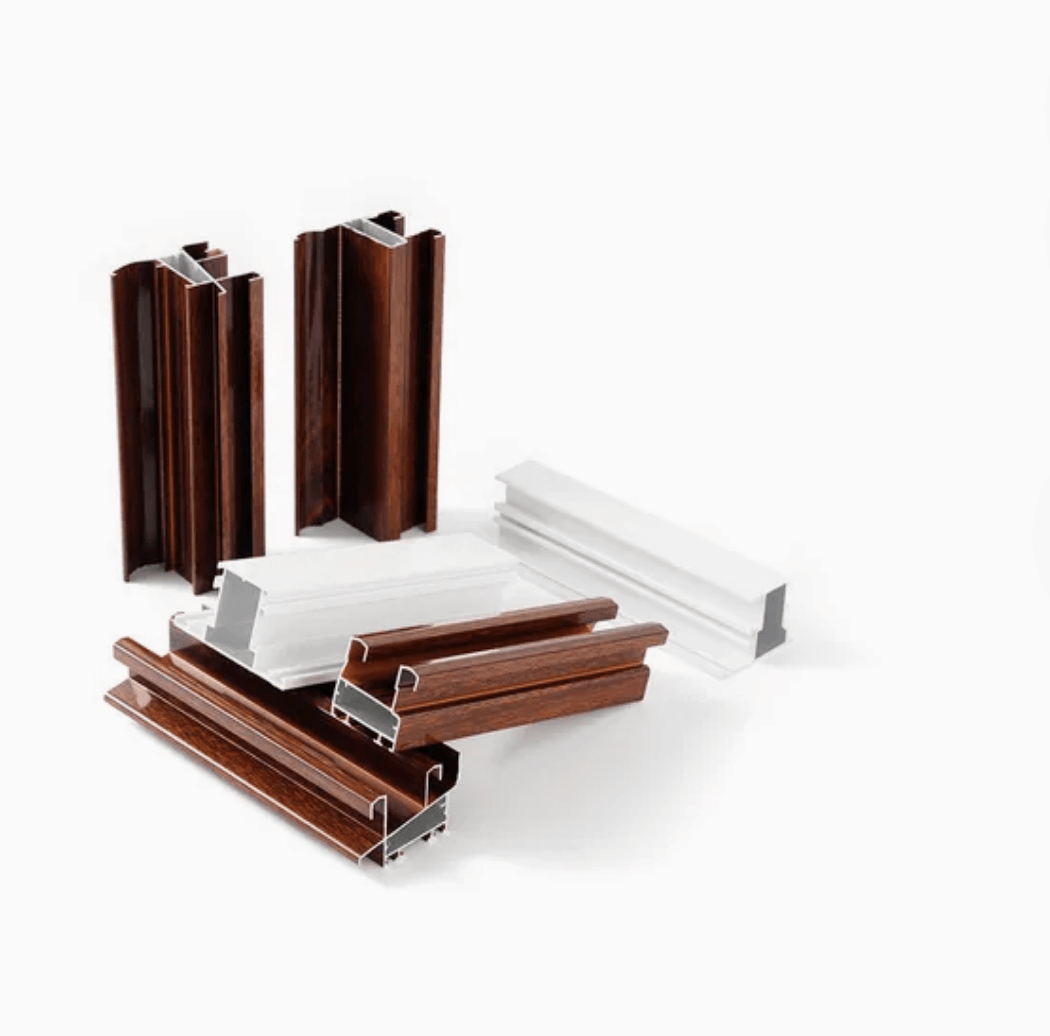 High-quality wooden doors and windows aluminum profiles