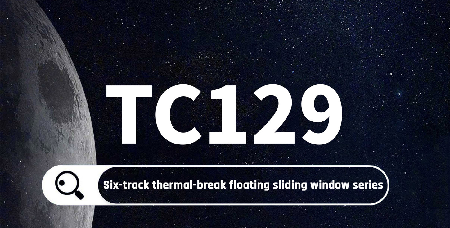  Serie de ventanas corredizas flotantes con rotura de puente térmico TC129 de seis carriles 