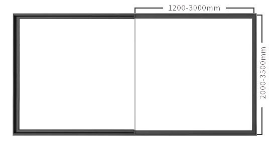  Puerta corrediza minimalista con rotura de puente térmico T65 