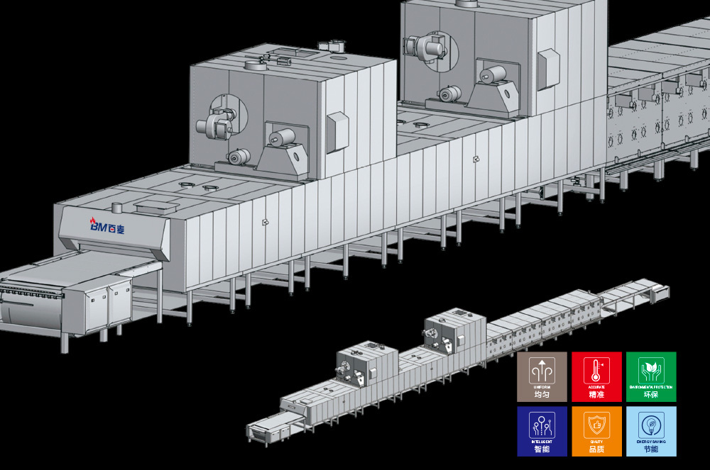 HEAT RADIATION TUNNEL OVEN