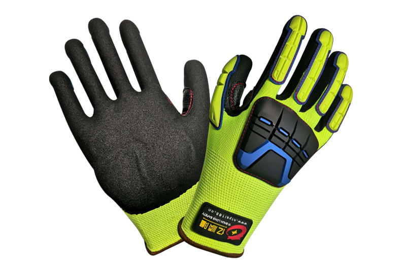 Knitted special anti-cutting anti-collision gloves series--Anti-cutting palm soaking foaming anti-collision anti-seismic gloves