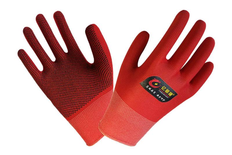 Knitted offset plastic gloves series-knitted PVC beaded gloves