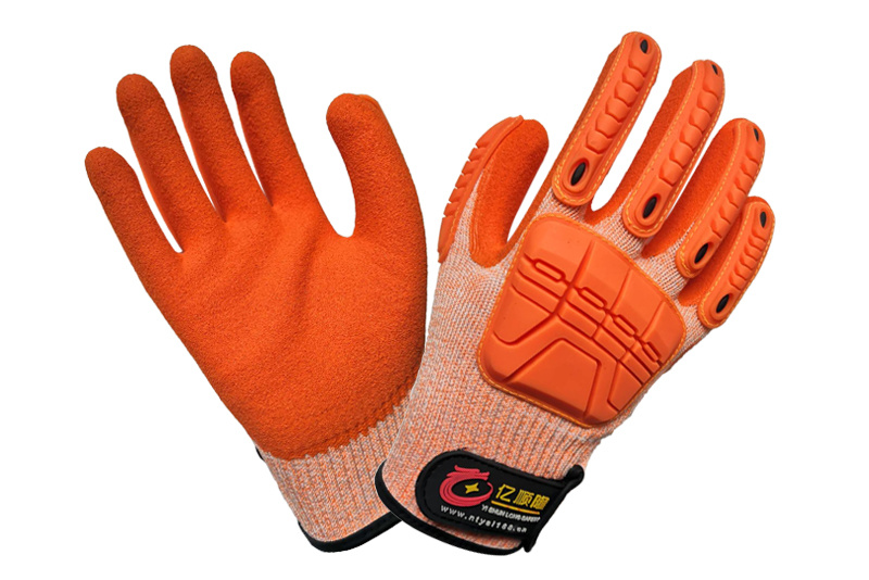 Knitted special anti-cutting anti-collision gloves series--Anti-cutting palm soaking foaming anti-collision anti-seismic gloves