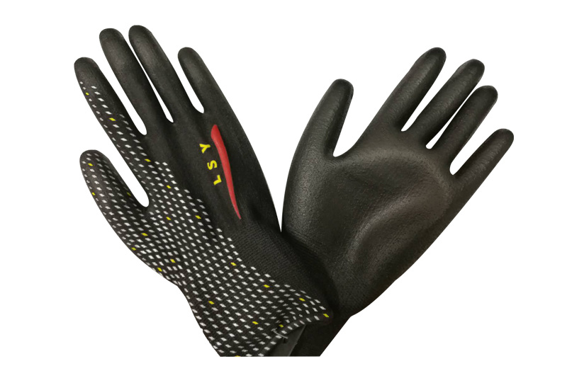 Knitted offset point plastic gloves series-personalized offset coated gloves