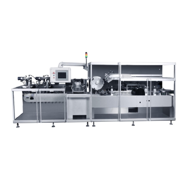 Fully automatic glue seal cartoning tablet bottle packaging injectable ampoule carton box packing machine