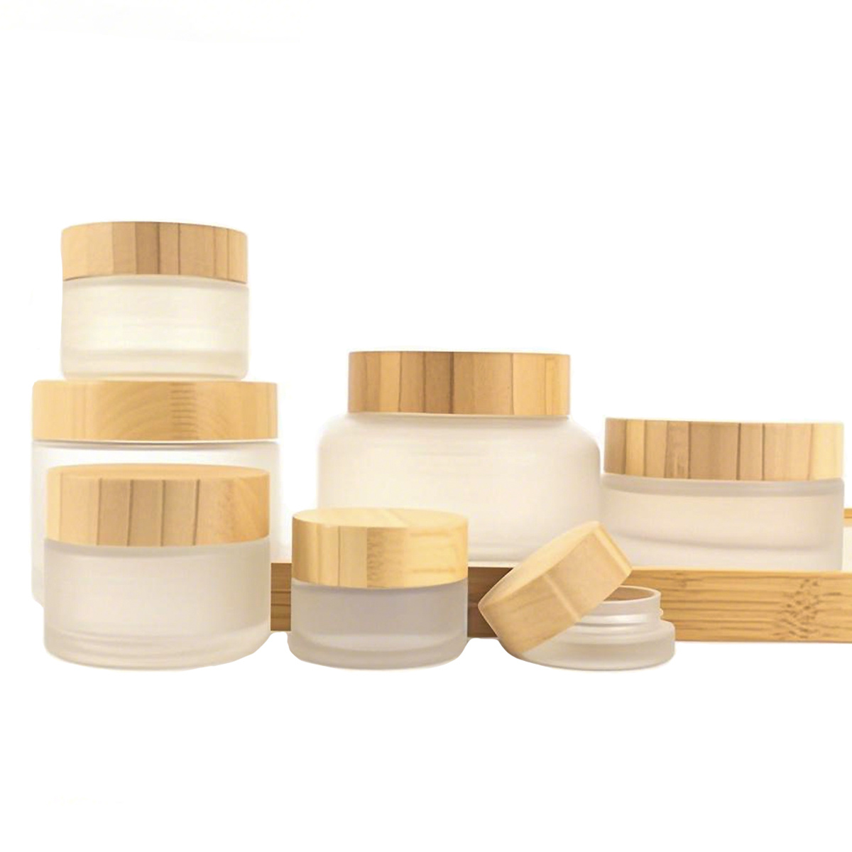 Face cream glass bottle