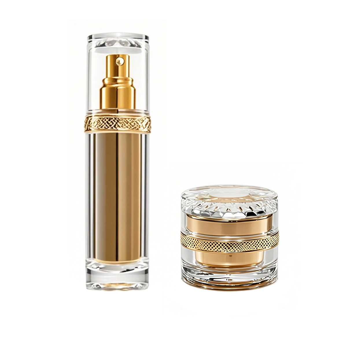 Face cream glass bottle