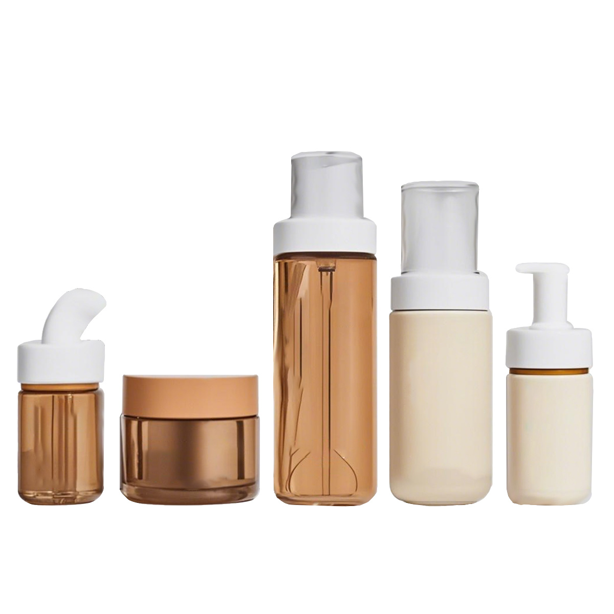 Face cream glass bottle