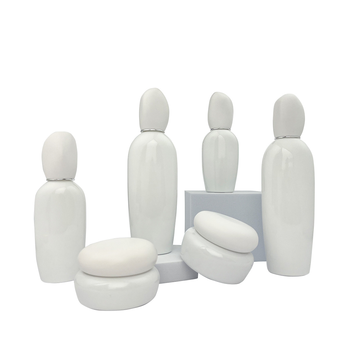 Face cream glass bottle