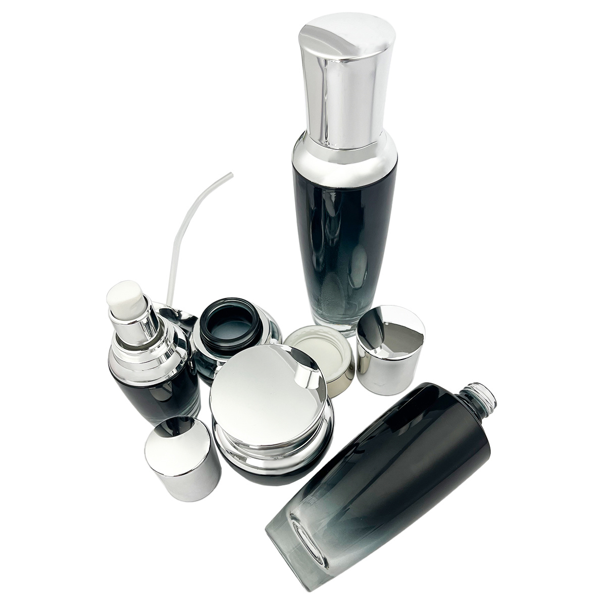 Face cream glass bottle