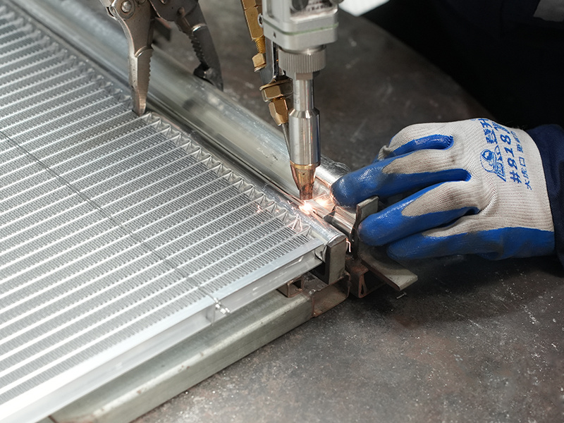 Condenser laser welding Condenser laser welding