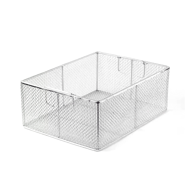 Stainless steel draining basket