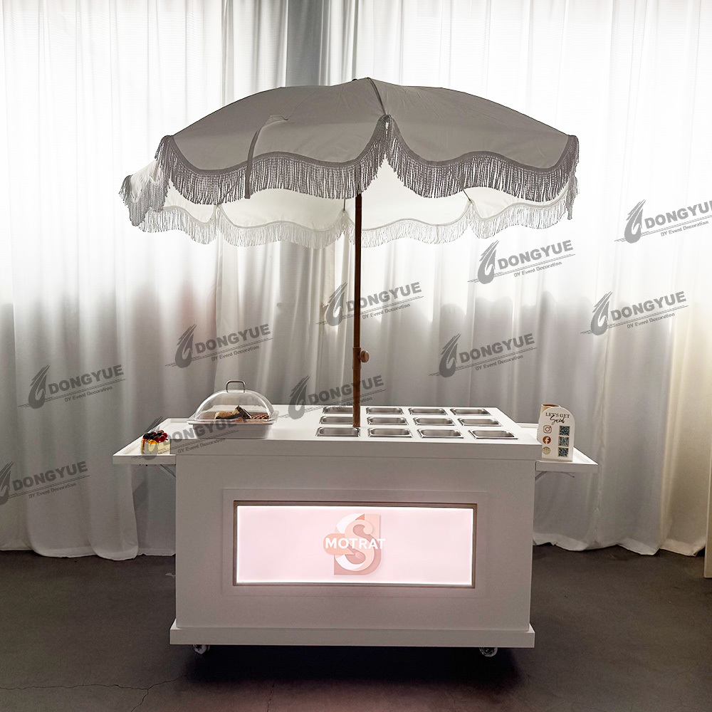 Mobile Street Food Cart with Light Box