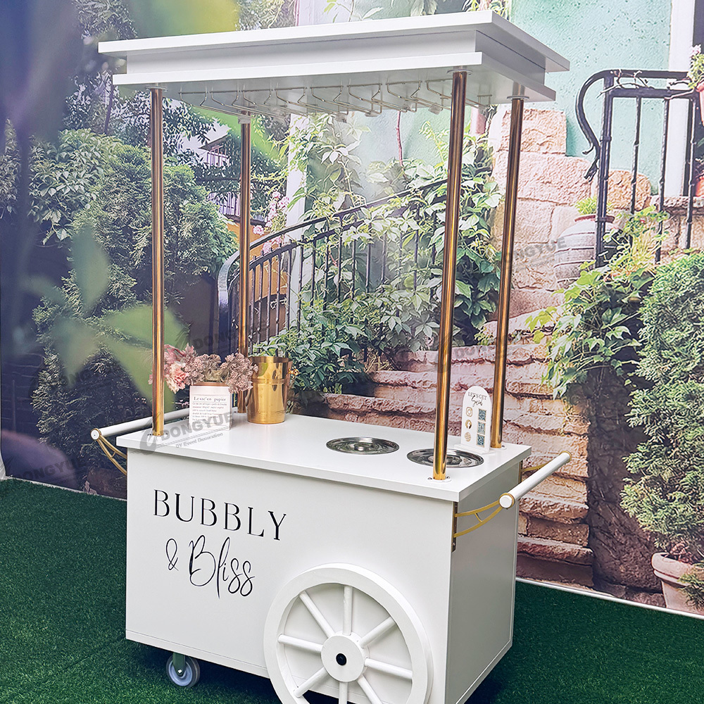Champagne Cart: A Mobile Aesthetic Choice That Adds Ceremonial Elegance to Weddings and Parties Champagne Cart: A Mobile Aesthetic Choice That Adds Ceremonial Elegance to Weddings and Parties