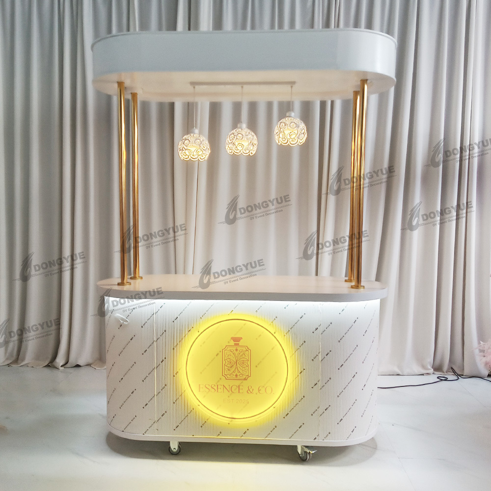 Custom Perfume Cart with Led Logo Sign