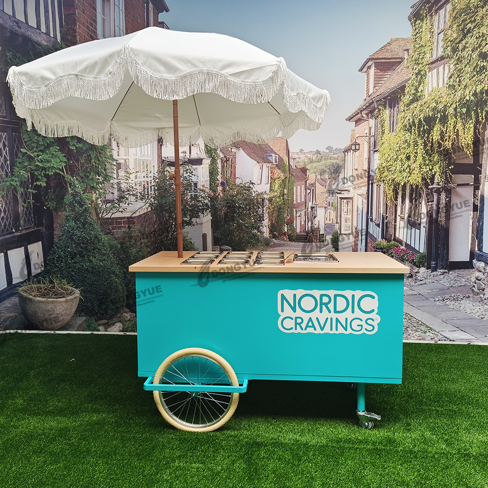 Metal Mobile Charcuterie Bar Cart