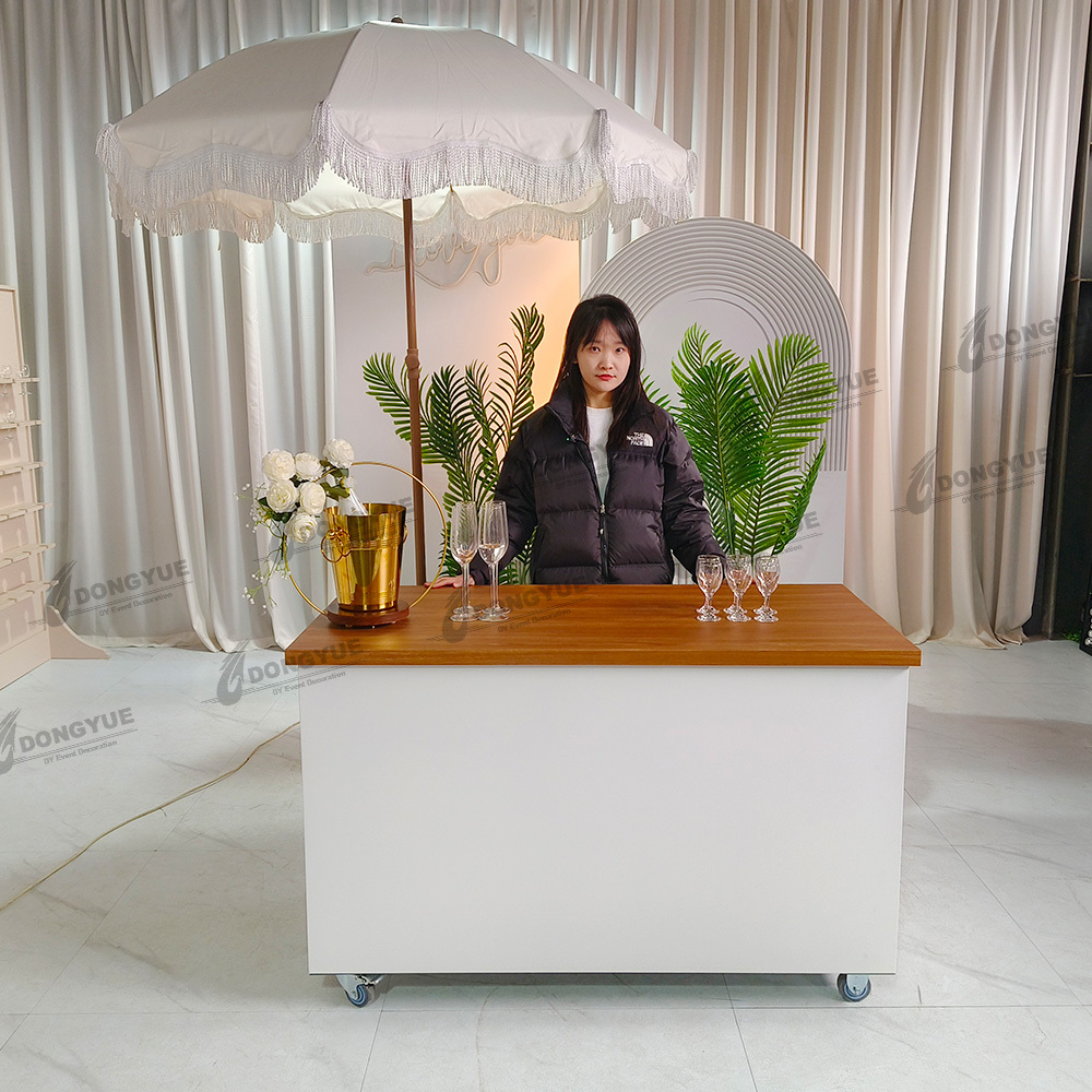 Champagne cart with umbrella
