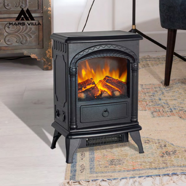 15” Electric Fireplace Stove Heater Freestanding Portable Electric Fireplace