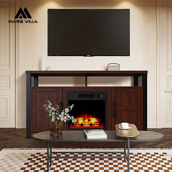 Luxury Modern Freestanding Fireplace TV Stand Electric Fireplace with Mantel