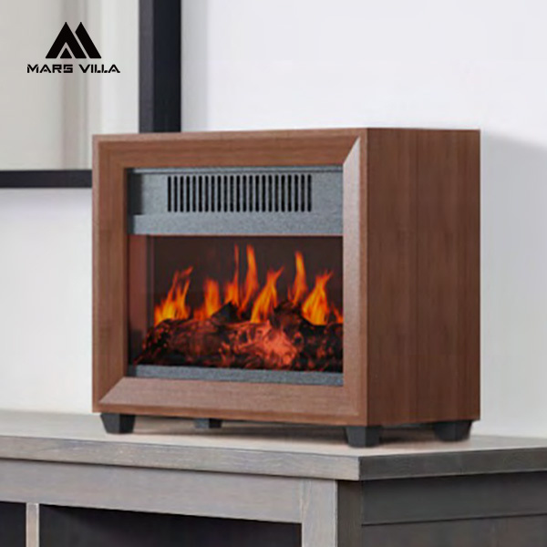 14" Small Mantel+13" Insert Fireplace Tabletop Electric Fireplace Heater