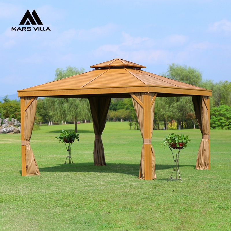 Outdoor Steel Plate Roof Gazebo