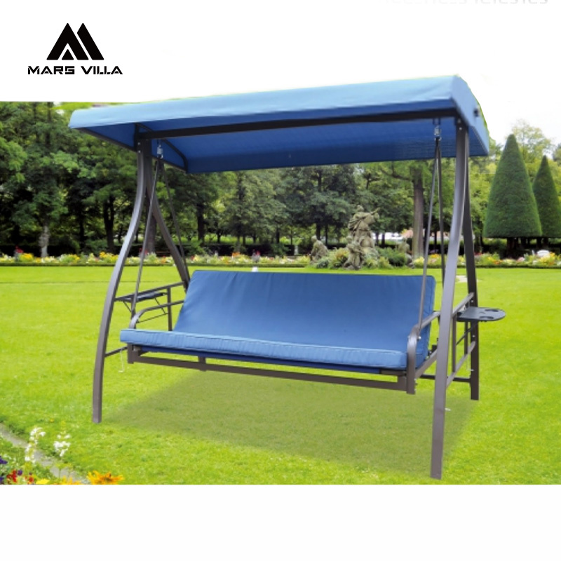 Garden Patio Swing Chair 3 Seater Swinging With Canopy Hammock