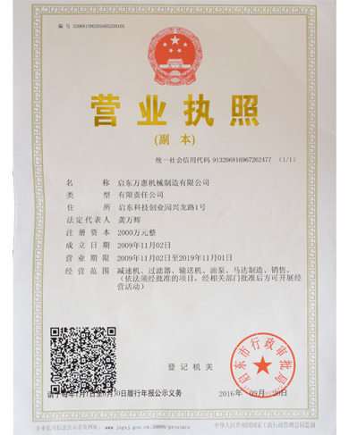 營業執照（副本）