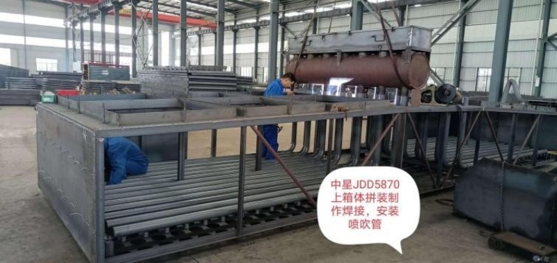除塵器上箱體車間內(nèi)組裝