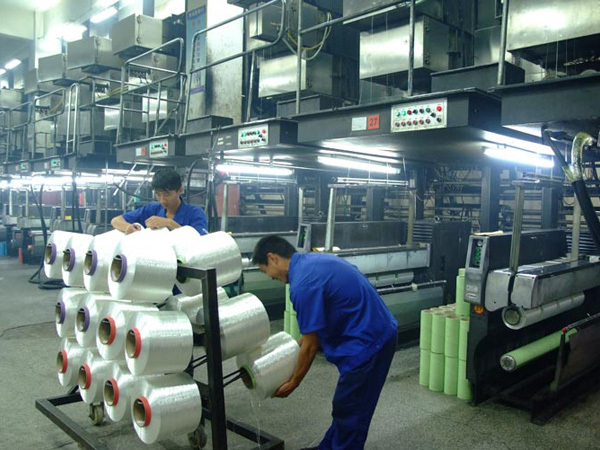 Polyester industrial filament production workshop Polyester industrial filament production workshop