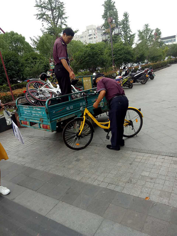 梅里景區(qū)小單車歸置安放