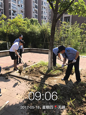 香梅人家員工齊心協(xié)力美化小區(qū)環(huán)境