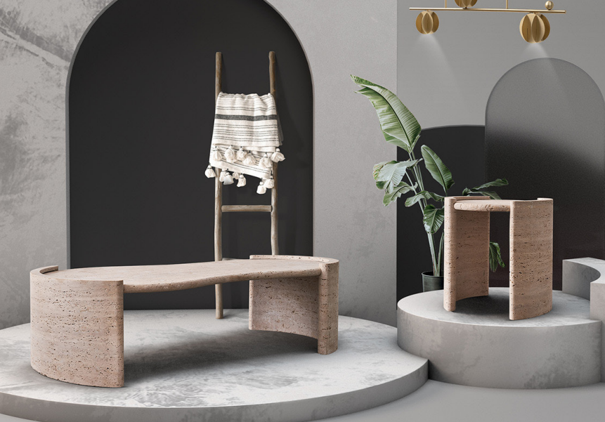 Travertine Stone Table