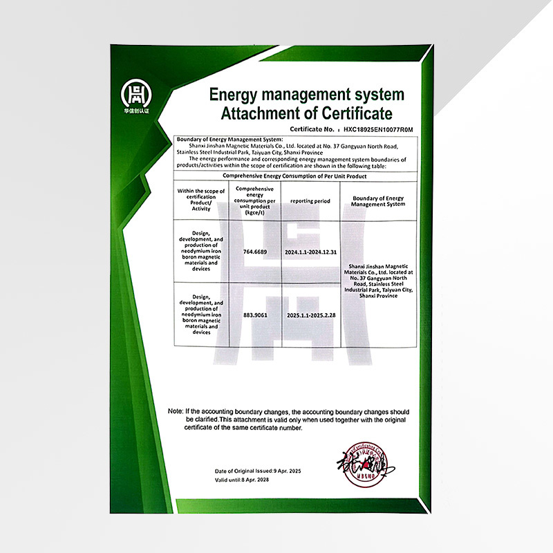 Energy Management System Certification Attachment Energy Management System Certification Attachment
