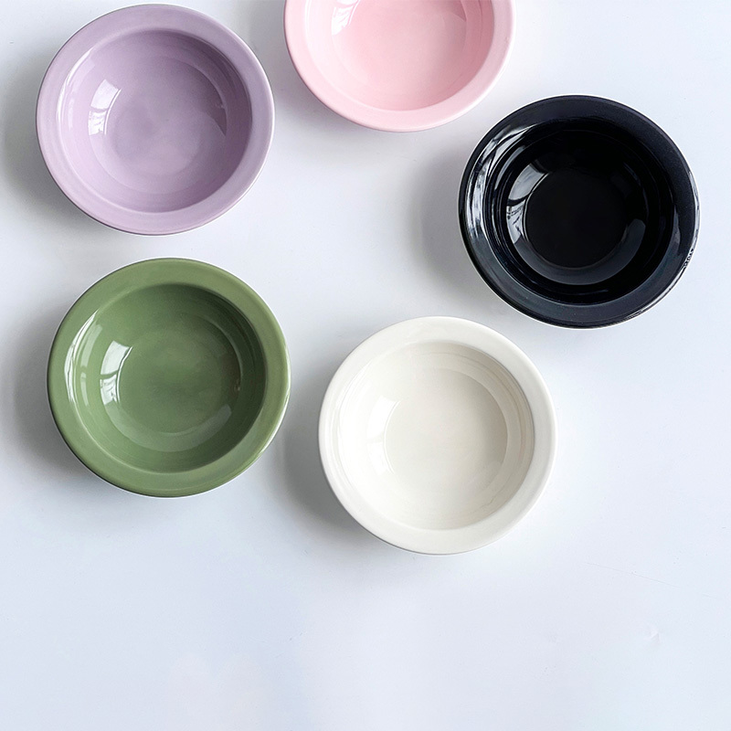 Solid color saucer bowl