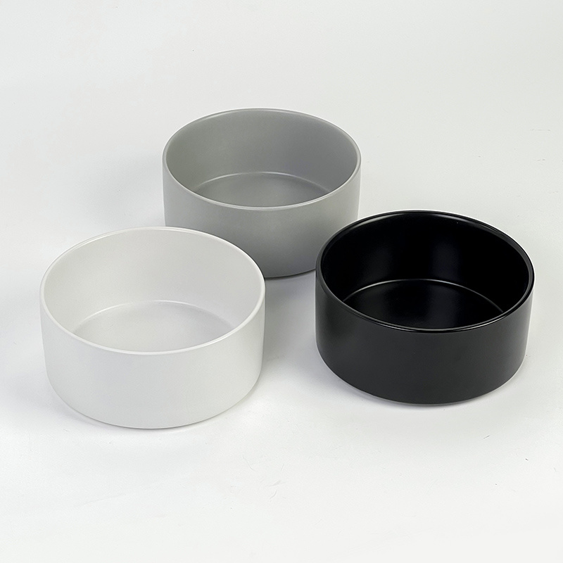 Straight Bowl With Raised Wooden Frame Cat Bowl