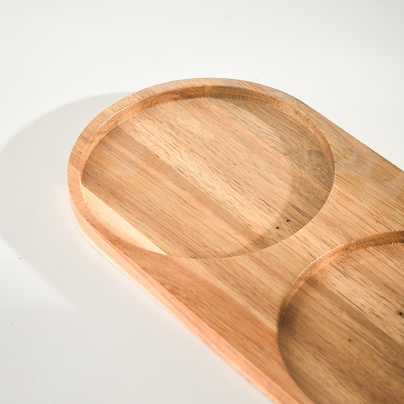 Straight Mouth Matte & Acacia Wood Tray