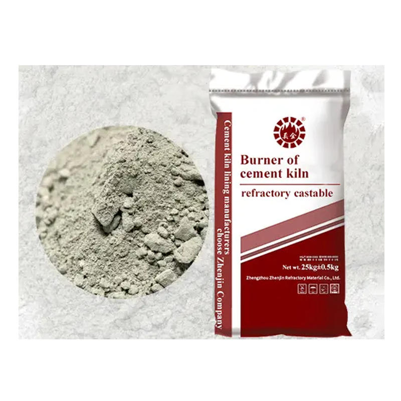 Refractory castable for burner of cement kiln
