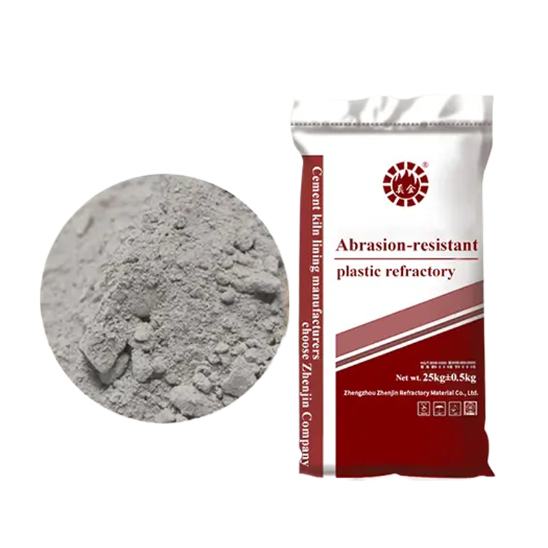 Abrasion-resistant refractory plastic