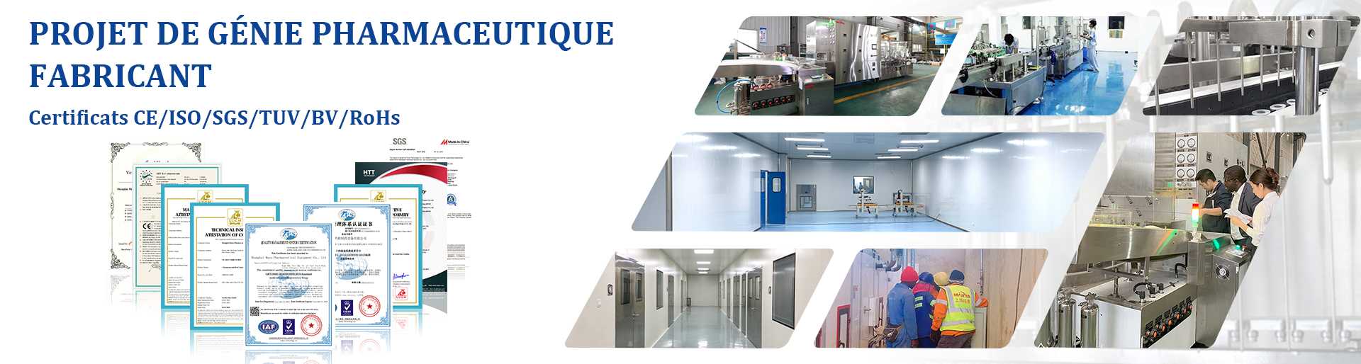 Fournisseur et fabricant de solutions de projets d'ingénierie pharmaceutique