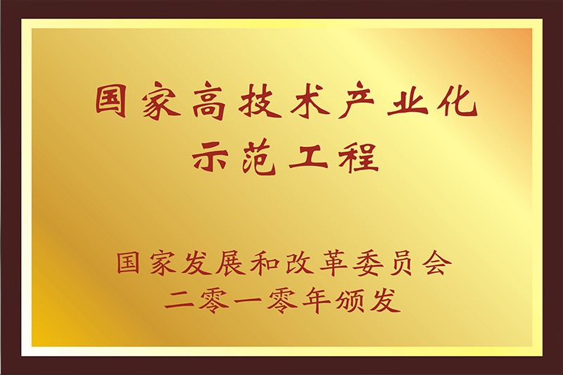 國(guó)家高新技術(shù)產(chǎn)業(yè)化示范工程